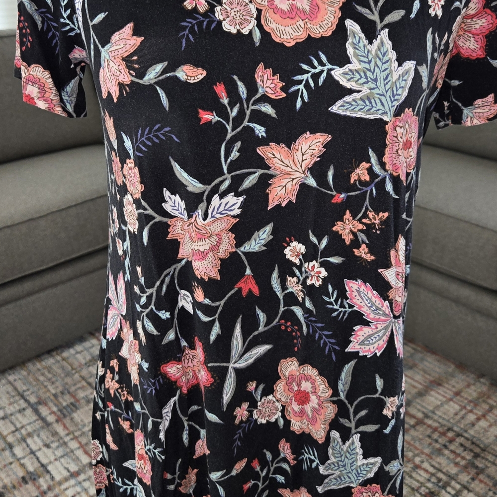 Floral Black Dress